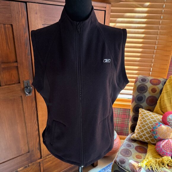 Reebok Women's Black Fleece Vest Size XL - Picture 2 of 9